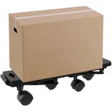 vidaXL Transportroller mit 4 Rollen 4 Stk. Schwarz Polypropylen 170 kg