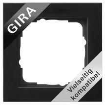 Gira Abdeckrahmen 1-Fach Schwarz matt