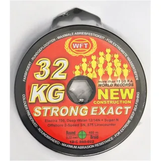 WFT KG Strong Exact geflochtene Schnur 480m 0,22mm 32kg, Farbe:Grün