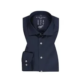 Eterna Herren Hemd blau Slim Fit, blau, NOS
