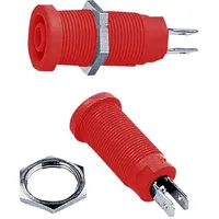 STÄUBLI XEB-1R Sicherheits-Laborbuchse Buchse, Einbau vertikal Stift-Ø: 4mm Rot