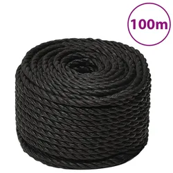 Arbeitsseil Schwarz 14 mm 100 m Polypropylen