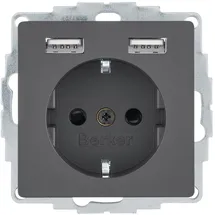 Berker USB-Steckdose 3 St. Anthrazit