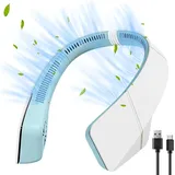 Tragbarer Nackenventilator 360° Leise Ventilator Hals Halsventilator 3 Speed USB