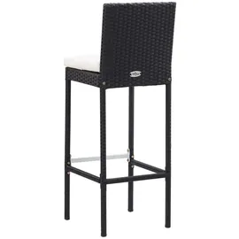 vidaXL Polyrattan Garten-Bar-Set 5-tlg. schwarz