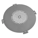 Cook King Feuerschale 78 cm Stahl silber