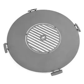 Cook King Feuerschale 78 cm Stahl silber