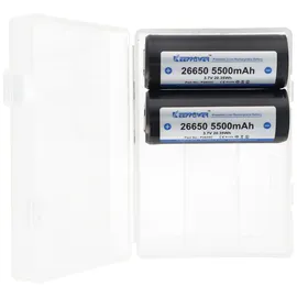 Soshine Akku-Aufbewahrungsbox für 4x 26650 max. Akkulänge bei 71,2mm