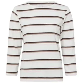 Marie Lund Langarmshirt Ecru/Braun L