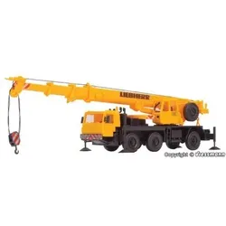 KIBRI 12503 H0 LIEBHERR Mobilkran LTM 1050/3, gelb - Bausatz