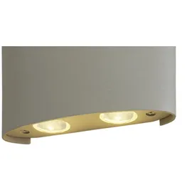 Paul Neuhaus LED-Aussenwandleuchte 4-flammig 13 cm 8 W silber 4,0 cm