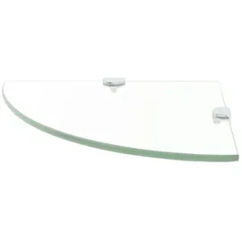 vidaXL Eckregal 2 Stk. 35 x 35 x 1 cm Transparent