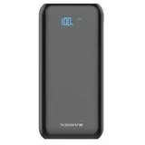 COFI 20.000mAh Premium Powerbank Externer Akku Ersatzakku Ladegerät 2x USB 1x Typ-C 1x Micro-USB schwarz