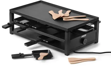 Raclette für 8 Personen - Schwarz - schwarz