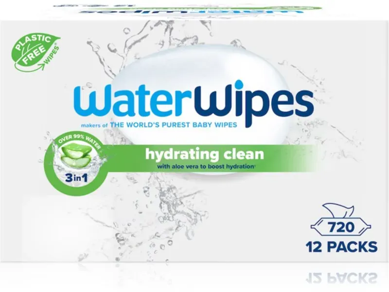 WaterWipes Hydrating Clean erfrischende Feuchttücher 12x60 St.