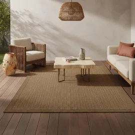 KADIMA DESIGN Teppich, Outdoor DAFNE in Braun, einfarbig, 240 x 340 cm