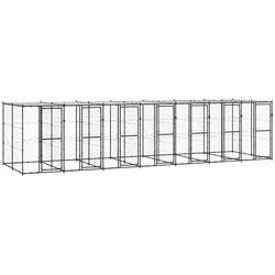 Outdoor-Hundezwinger Stahl mit Überdachung 16,94 m2