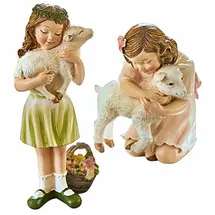 Loberon Figur 2er Set Clarisse handbemalt bunt