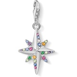 Thomas Sabo Damen Charm-Anhänger Stern bunt 925 Sterlingsilber