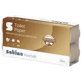 Satino Toilettenpapier PureSoft 3-lagig Recyclingpapier, 72 Rollen
