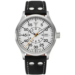 Junkers Herren Armbanduhr Baumuster 9.52.01.03 Automatik Lederband schwarz