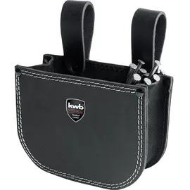 KWB Nageltasche aus Rindsleder, mit 1-fach, Gürtelschlaufen und großes Fach, schwarz