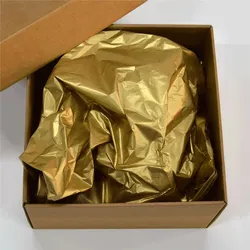 Espírito rebelde Seidenpapier Gold 50x75 cm – 250-Blatt-Packung für luxuriöse Geschenke, elegante Feiern, Dekoration und Bastelarbeiten