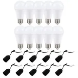 NCC-Licht LED Leuchtmittel 12W E27 1155 lm warmweiß 10 St.