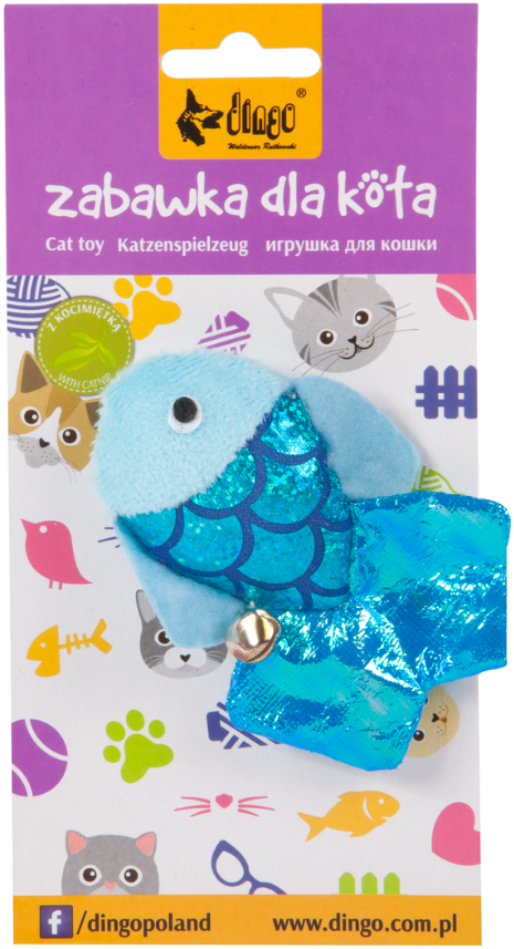 DINGO Katzenspielzeug Plüschfisch (Rabatt für Stammkunden 3%)