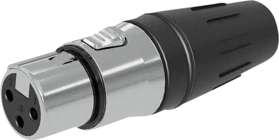 SEETRONIC XLR 3P Connector - female Goldkontakte - Gehäuse aus Edelstahl