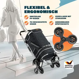 monzana 3in1 Einkaufstrolley schwarz 0,44 m