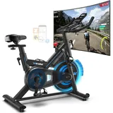 Wenoker Heimtrainer Fahrrad Mit App,Leises Ergometer Hometrainer Fahrrad Mit Mag