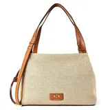 Armani Exchange Alice Henkeltasche Polyurethan Brown/White