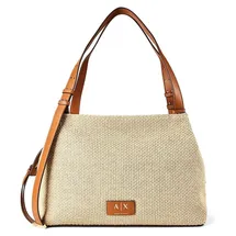 Armani Exchange Alice Henkeltasche Polyurethan Brown/White