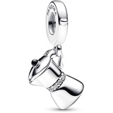 PANDORA Espressokanne Charm-Anhänger aus Sterlingsilber mit Zirkoniasteinen verziert, Kompatibel Moments, Moments Kollektion, 792679C01