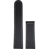 Oris Leder Lederarmband 22mm/20mm 0752219NB - schwarz,weiße Ziernaht