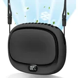 Tragbarer Nackenventilator, Tragbarer Mini-ventilator, Wiederaufladbar Über Usb, 5 Geschwindigkeiten Einstellbar, Schwarz