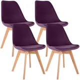CLP Stuhl, Lila, Holz, 49x83x50 cm, Esszimmer, Stühle, Esszimmerstühle, Vierfußstühle