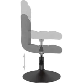 vidaXL Esszimmerstuhl Drehbar Hellgrau Samt
