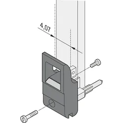 SCHROFF IET-Griff - IET-GRIFF OBEN SW/GR 100STK