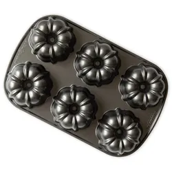 Nordic Ware Original Mini Gugelhupfform für 6 Kuchen