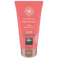 SHIATSU Essbares Gleitgel Auf Wasserbasis Mit Dem Erlesenen Geschmack Der Acerola Kirsche Verwöhnen Sie Ihre Sinne 75 ml