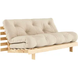 Karup Roots 160 Schlafsofa, Gästebett, Sofa mit Futonmatratze«, (2 St.), Inkl. Futonmatratze, Liegefläche 160x200 cm, FSC® zertifizierte Kiefer beige