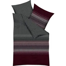 KAEPPEL Kaeppel, Biber Bettwäsche, Smart burgund 135x200 cm + 80x80 cm)