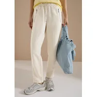 Cecil Slim Leg Hose aus Leinenmix im loose fit - beige,