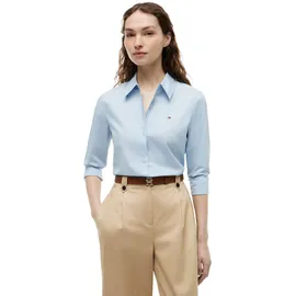 Tommy Hilfiger Hemdbluse ESS POPLIN REGULAR SHIRT blau 40