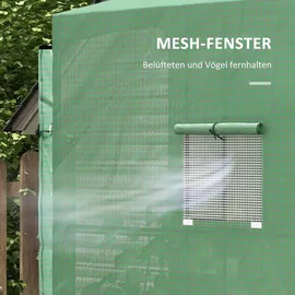 Outsunny Foliengewächshaus PE Grün 200 cm 1,6 m2