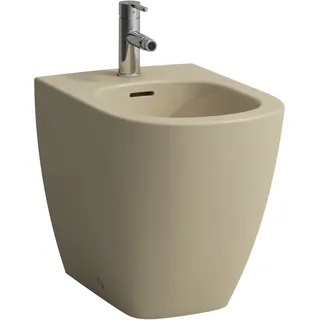 Laufen LUA Standbidet, mit Überlauf, 1 Hahnloch, 360x520mm, Eckventile innenliegend, H8320810183021, Farbe: Bahamabeige