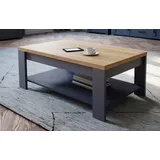 Forte Möbel Bohol Couchtisch, Holzwerkstoff, Riviera Eiche/Navy Eiche, B x H x T: 100 x 45,7 x 60 cm