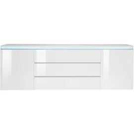 Home Affaire Sideboard 240 x 81 x 40 cm Weiß hochglanz lackiert